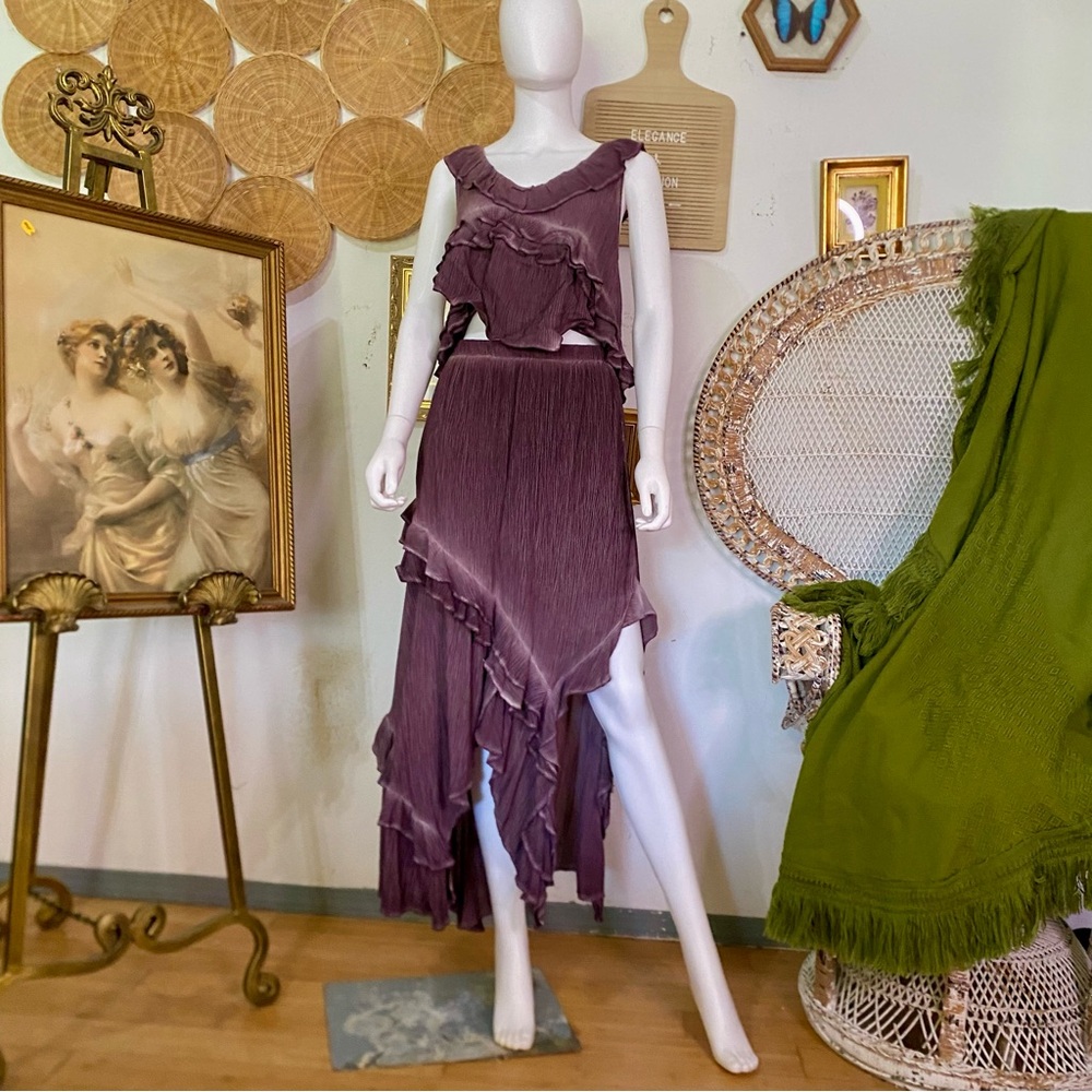 Free People If Only Set in Chocolate Merlot - Picture 2 of 4